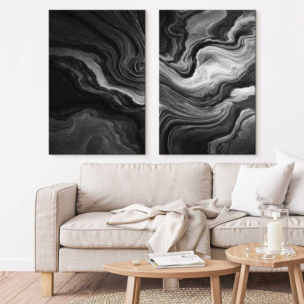 Black and white swirls