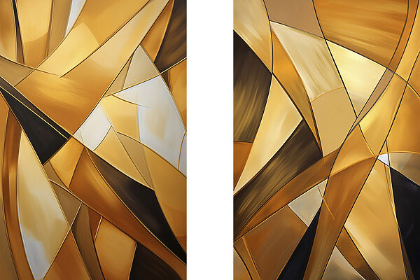 Dynamic shapes in warm tones