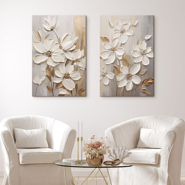 Delicate blooms in soft hues