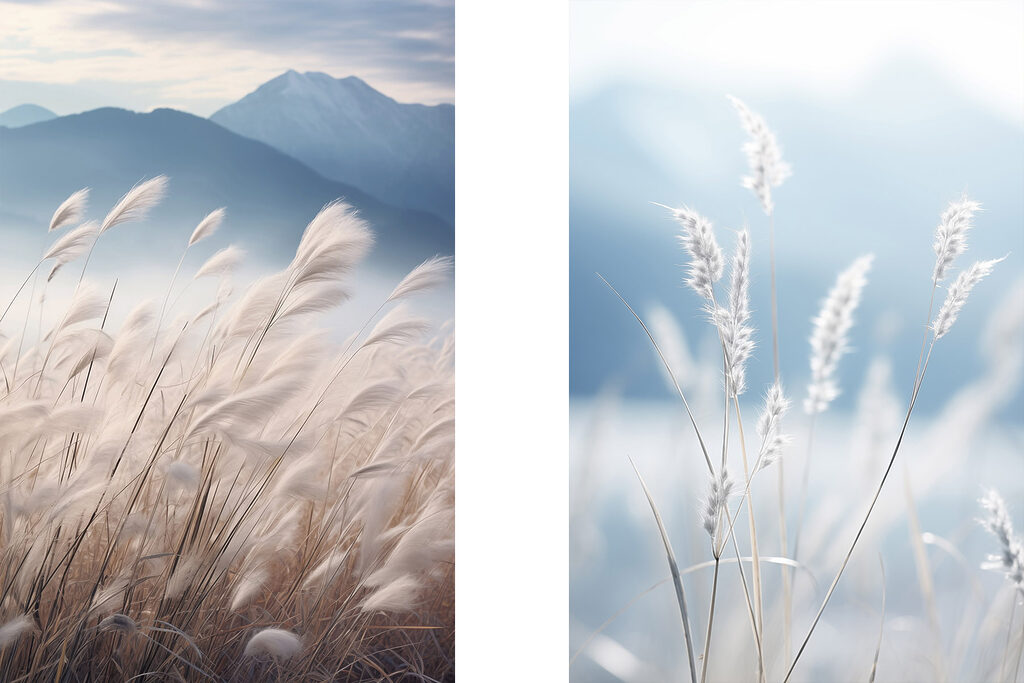 Whispers of soft grasslands and mountains