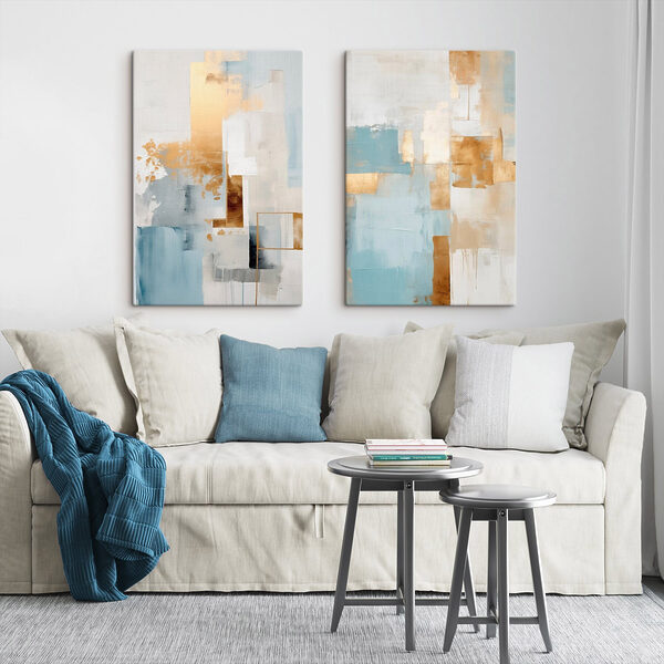 Abstract interplay of soft hues
