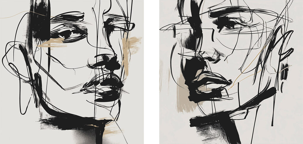 Expressive lines capture inner thoughts