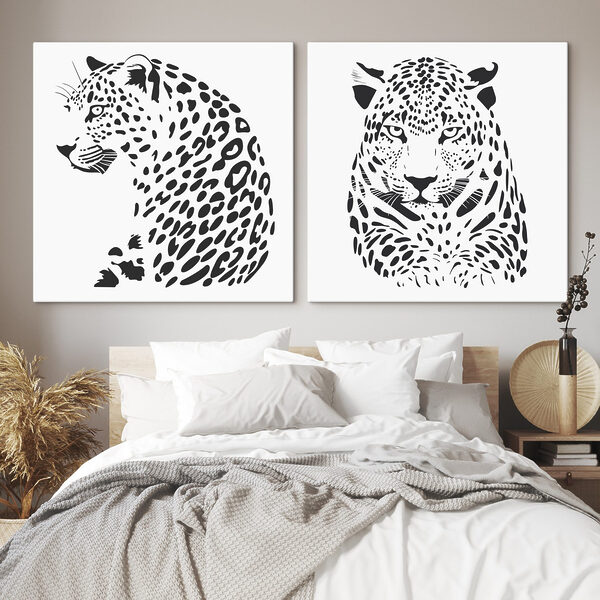 Majestic feline in striking design