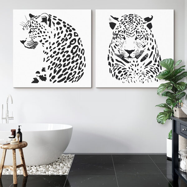 Majestic feline in striking design