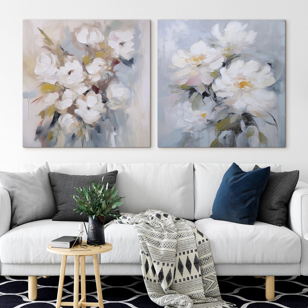 Delicate blooms in soft pastel hues