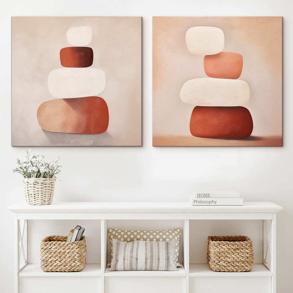 Painting of stacked objects