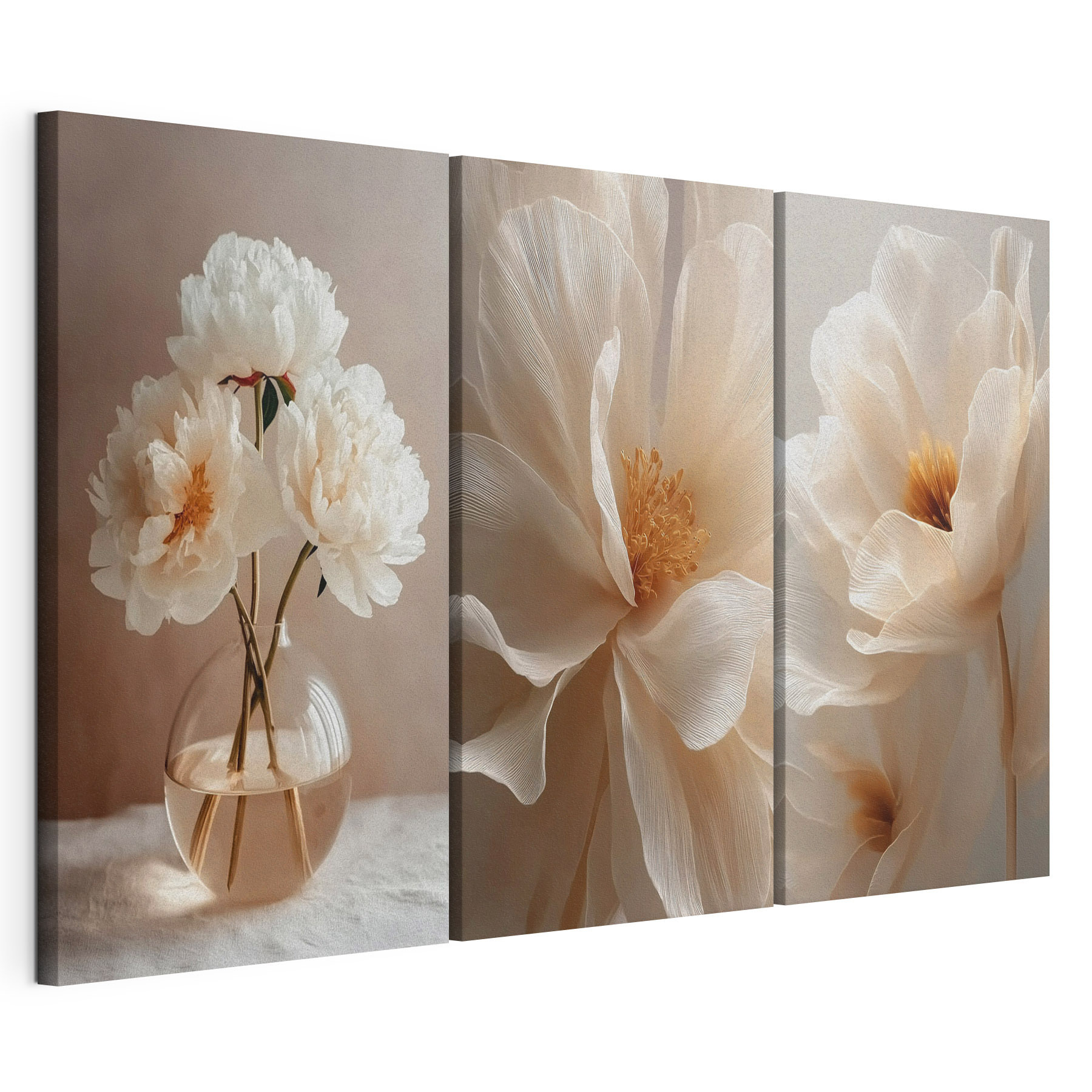Vase with white flowers in it