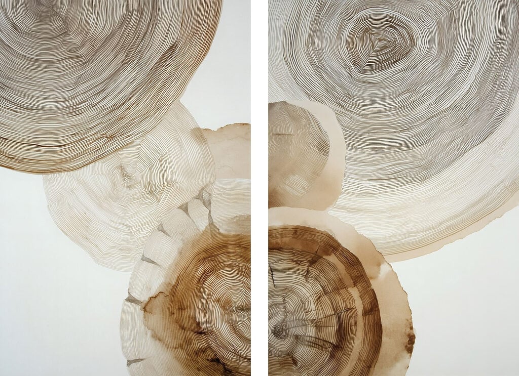 Nature-inspired abstract design in neutrals