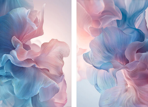 Delicate swirls of soft hues