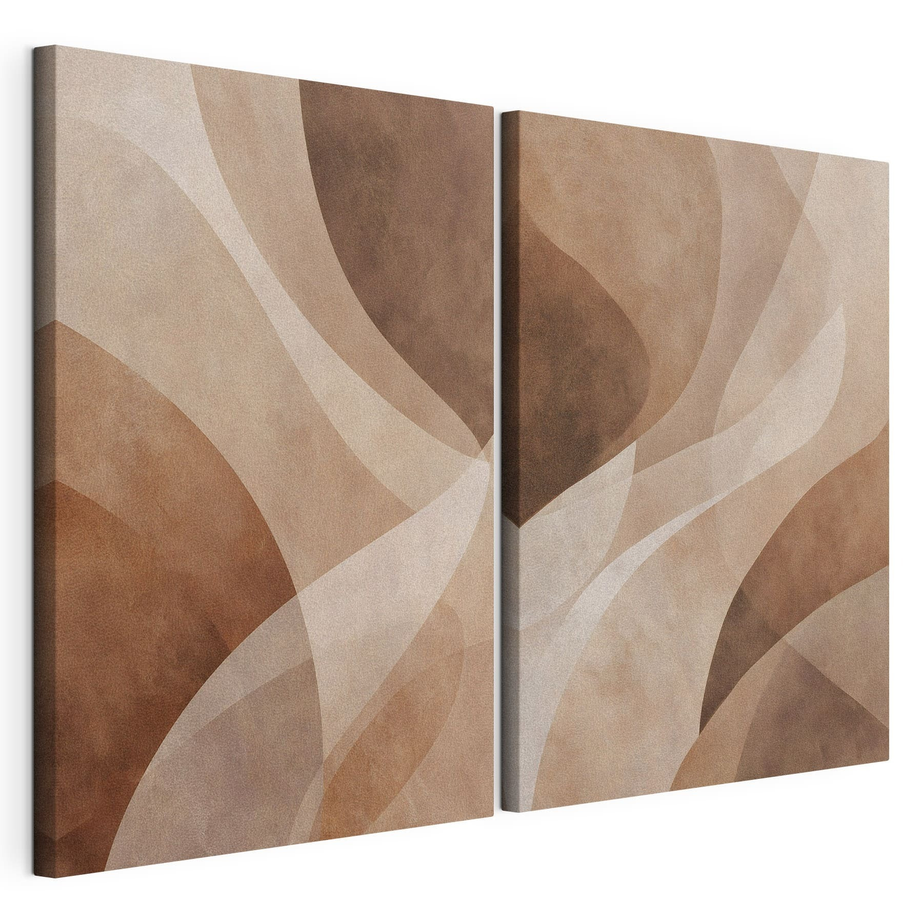 Abstract curves in warm tones