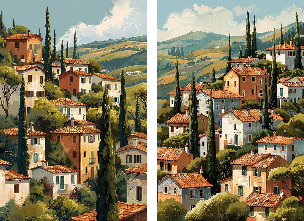 Painting of a town