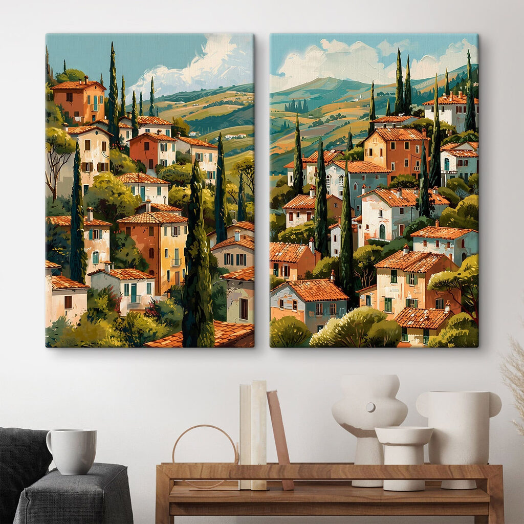 Painting of a town