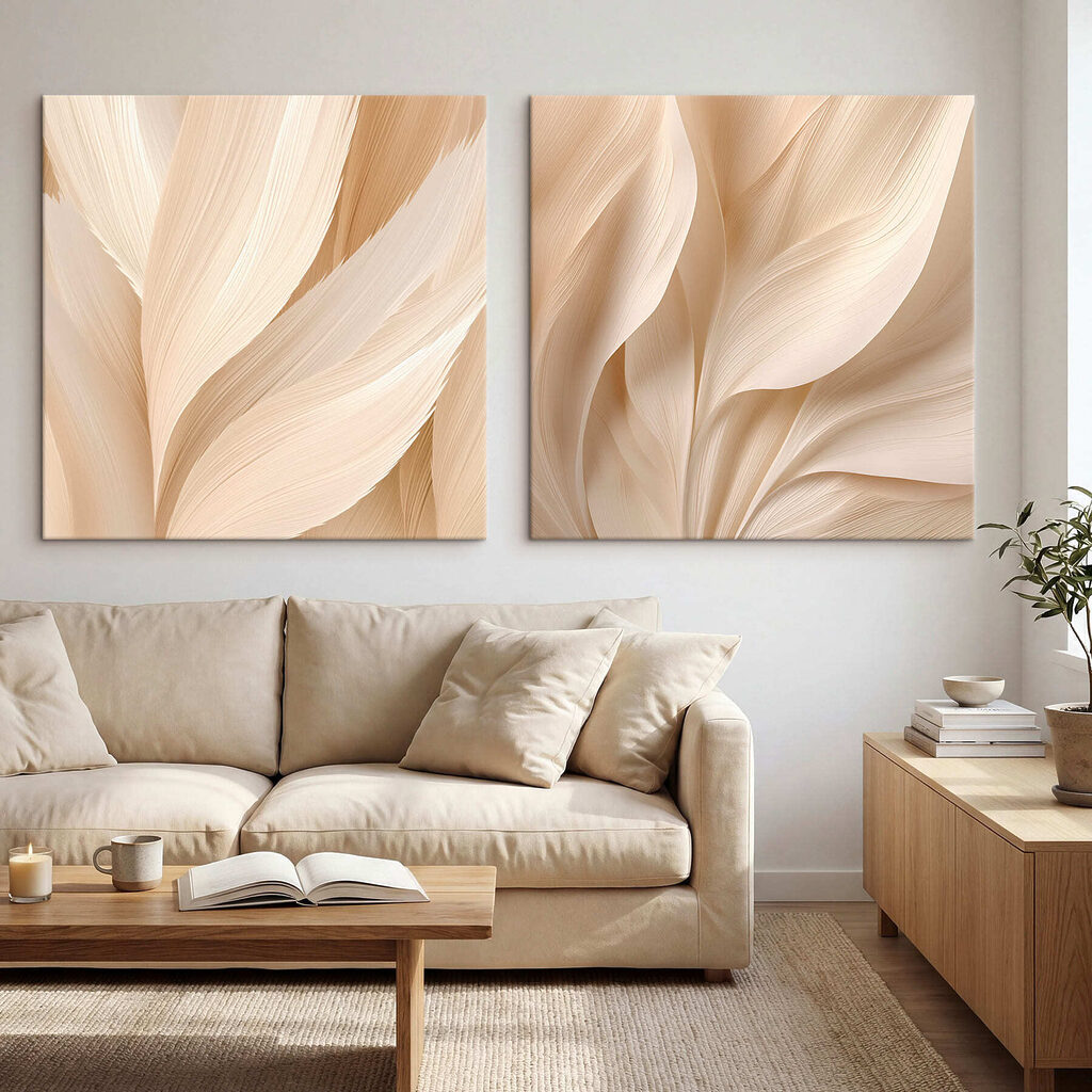Delicate curves in soft tones