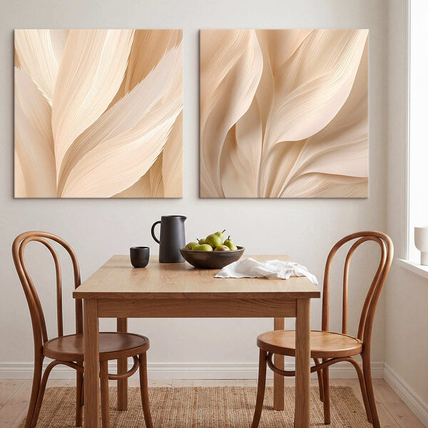 Delicate curves in soft tones