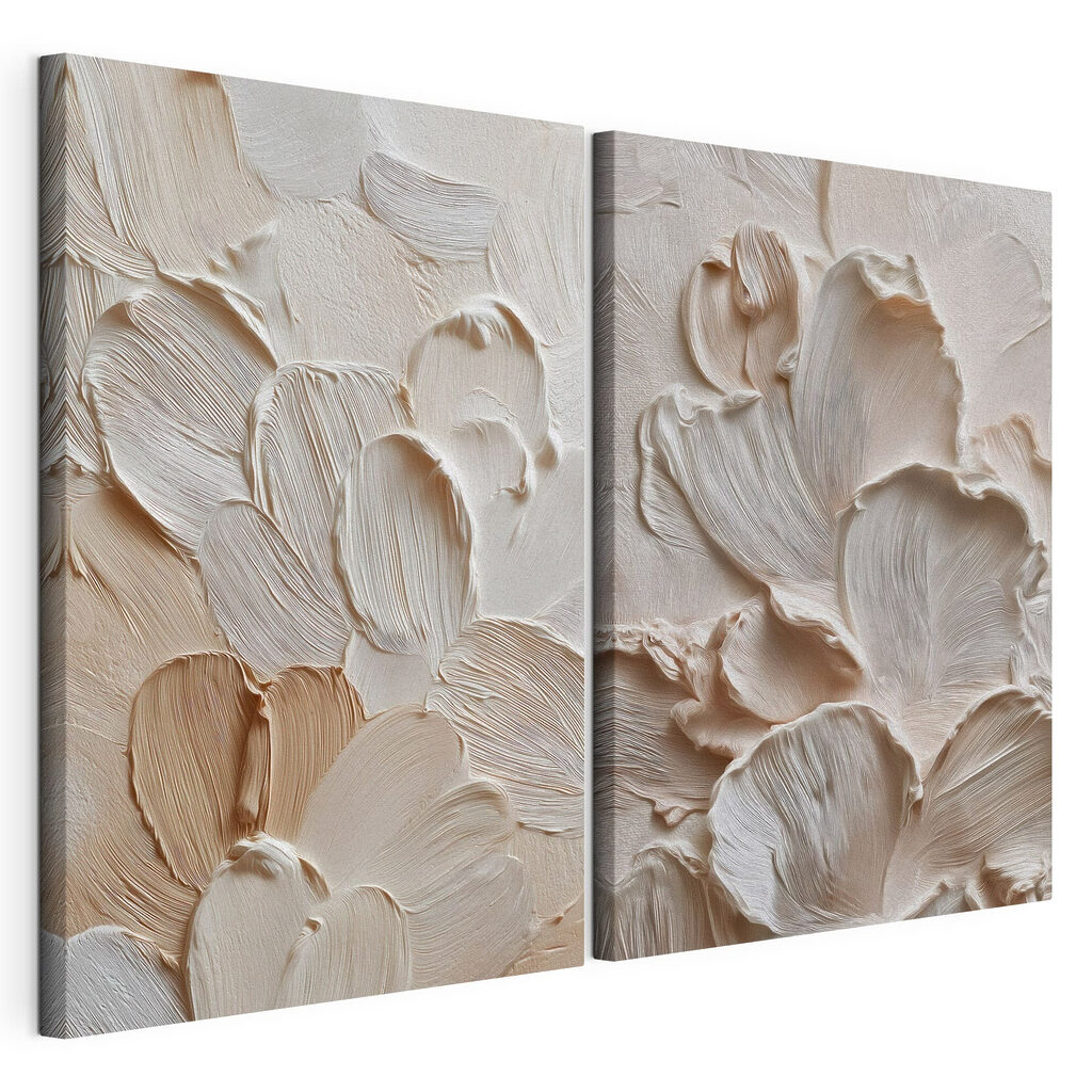 Soft petal-like patterns in pastel hues
