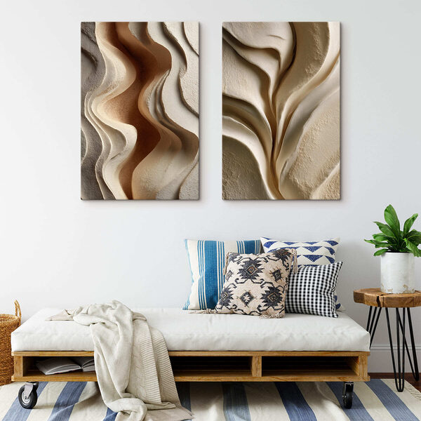 Soft curves and warm tones entwine