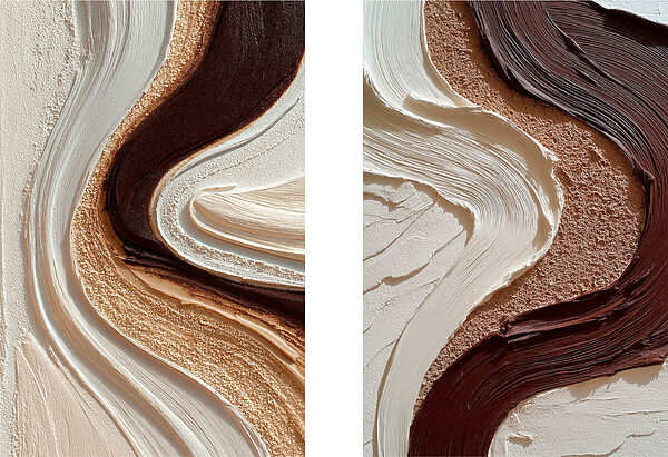 Fluid patterns in earthy hues
