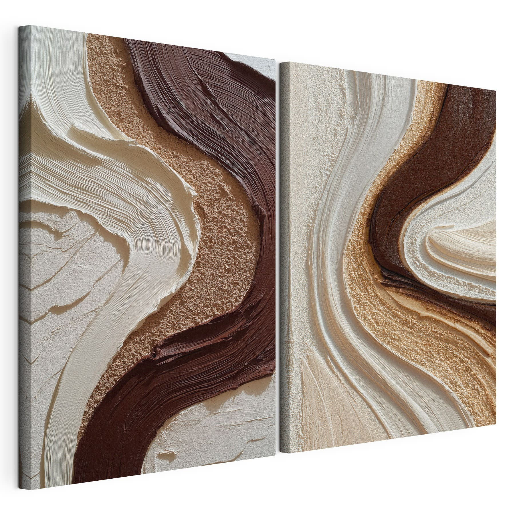 Fluid patterns in earthy hues