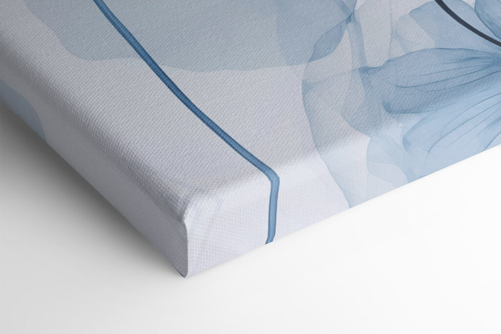 Delicate blue leaves in soft hues