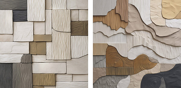 Textured patterns in neutral tones