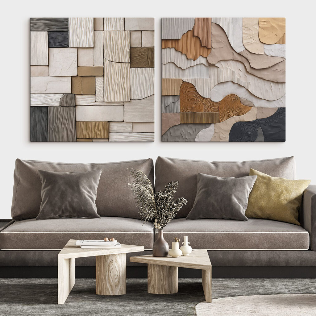 Textured patterns in neutral tones