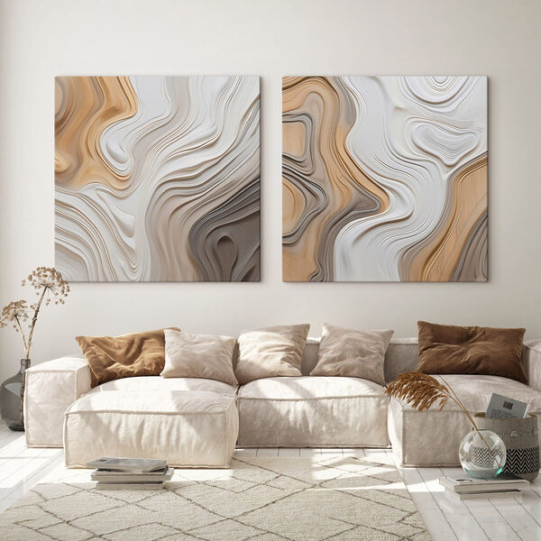 Fluid patterns in warm tones
