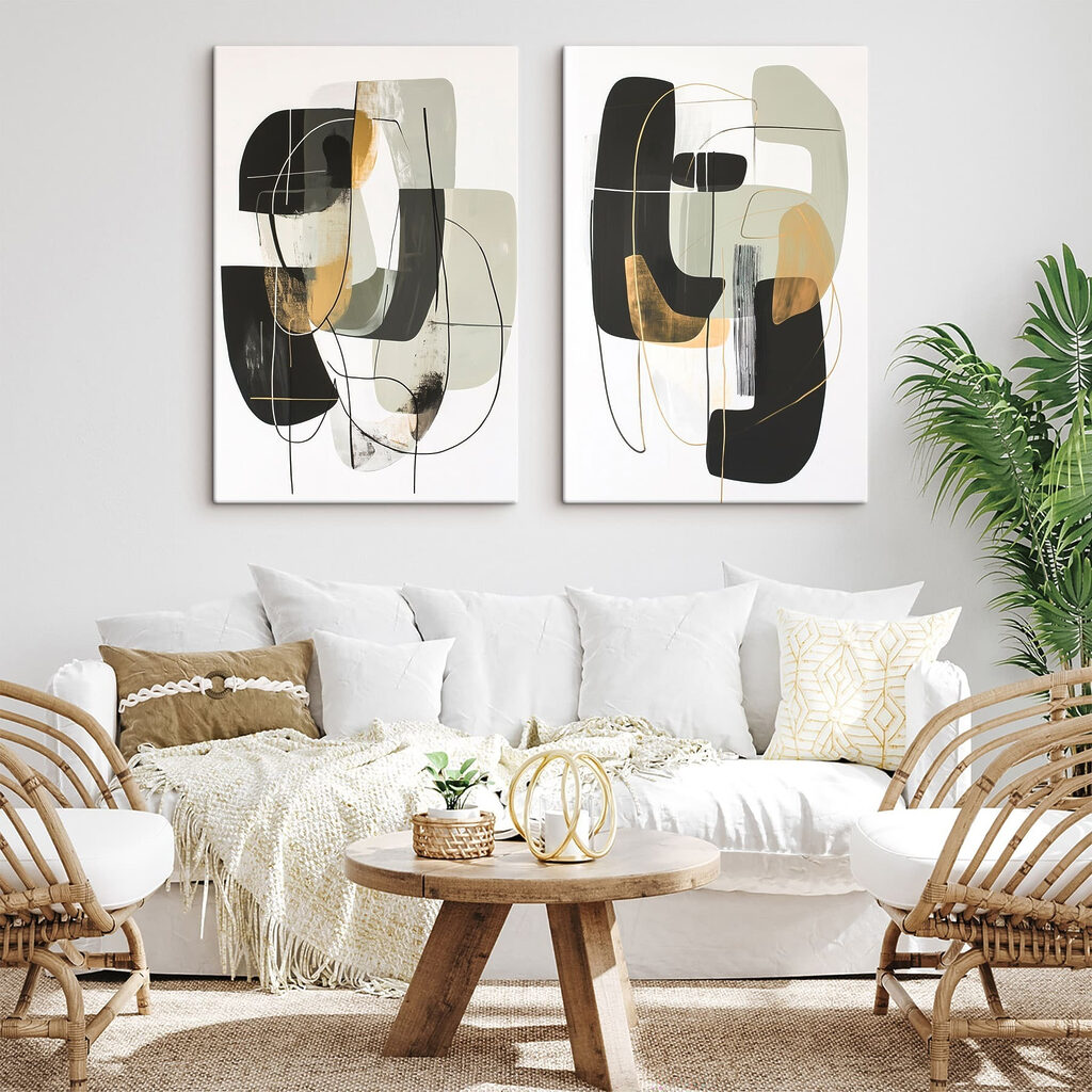Painting of different shapes and colors