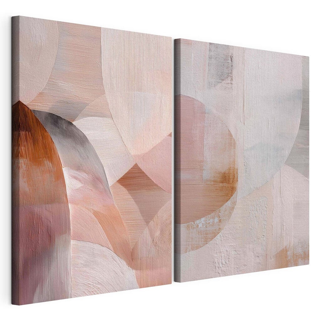 Soft hues and flowing shapes combine