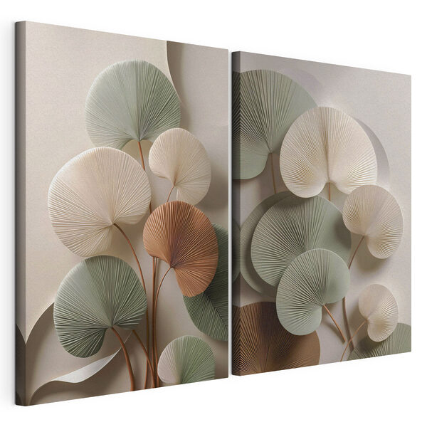 - Elegant paper leaf arrangement display