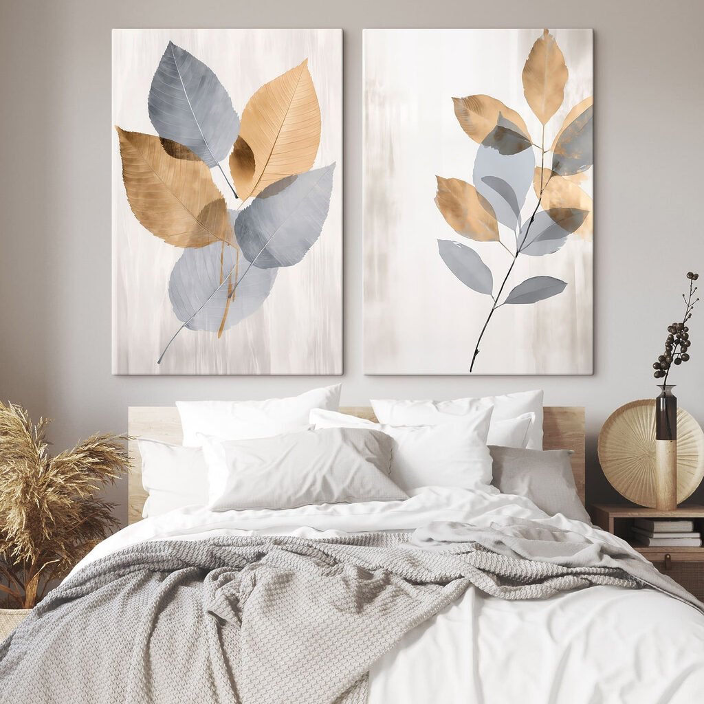 Elegant leaves in soft hues