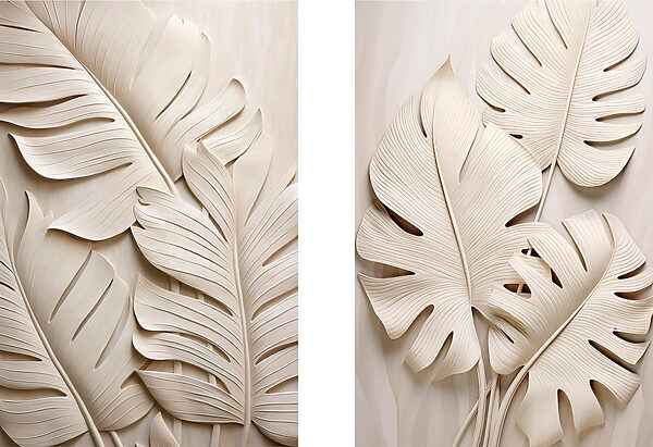 Elegant leaves in soft tones