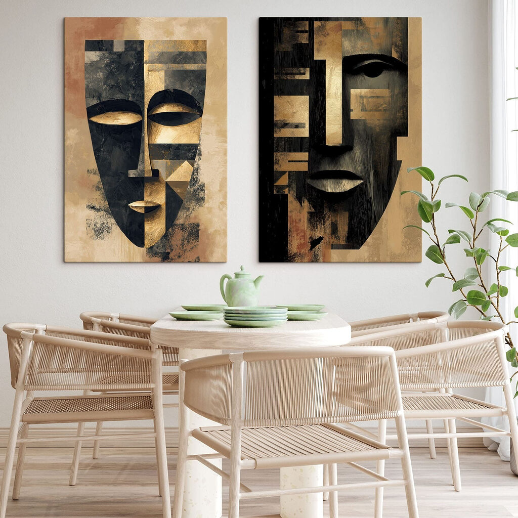 Collage of two masks