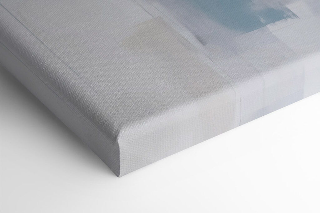 Painting of a grey and black art