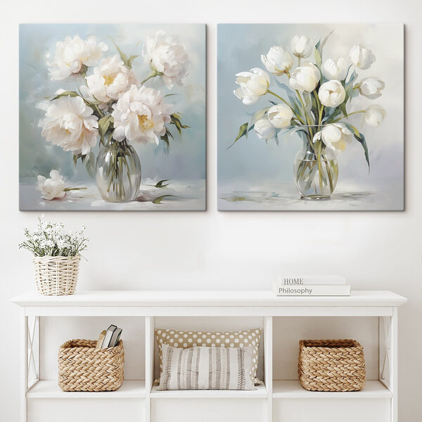 Painting of flowers in a vase
