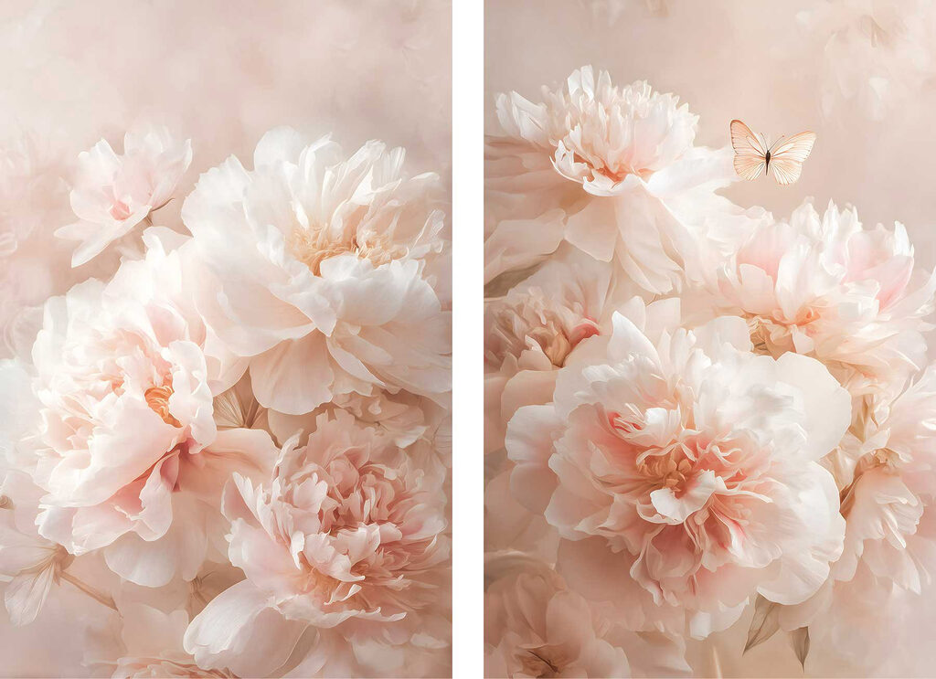 Soft blooms in gentle shades