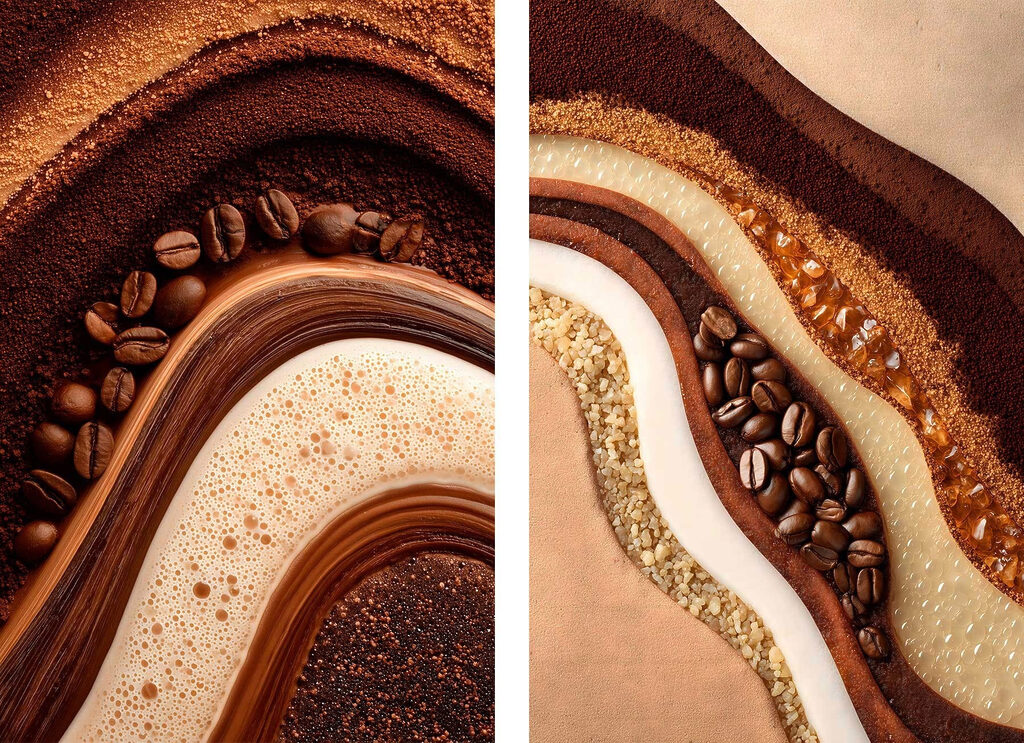 Coffee and caramel delight in layers