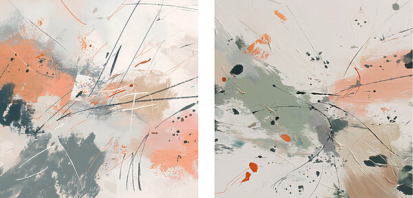 Dynamic splatters of color converge here