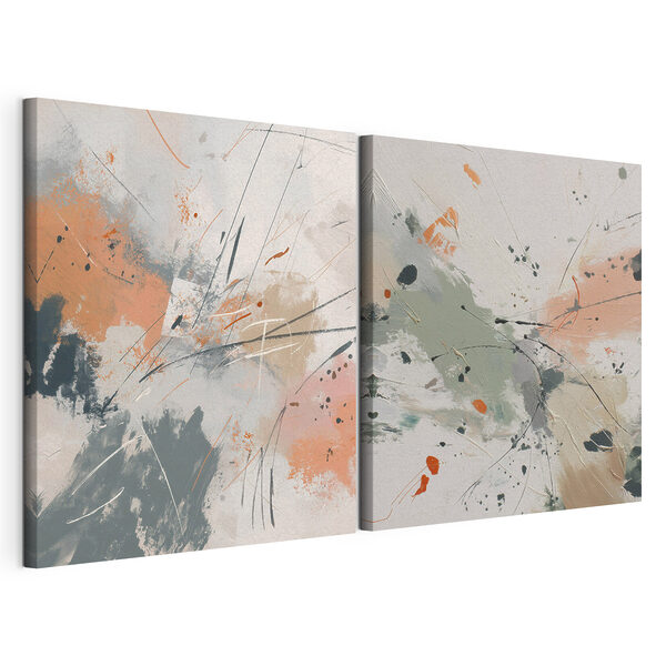 Dynamic splatters of color converge here