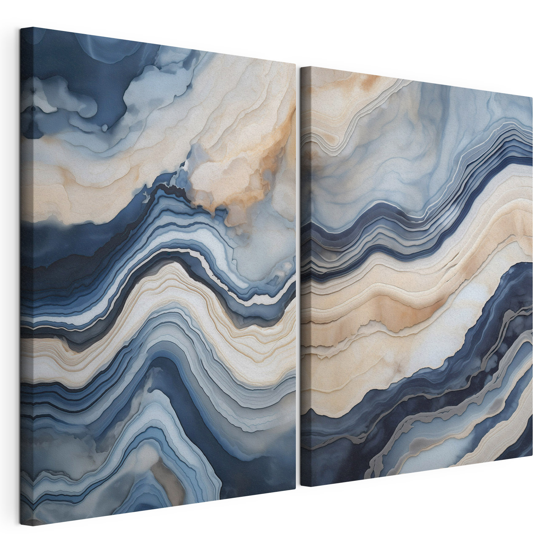 Flowing waves of serene colors