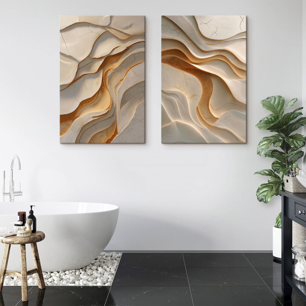 Waves of warmth in soft hues