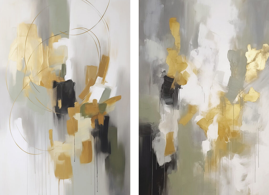 Abstract expressions in soft hues