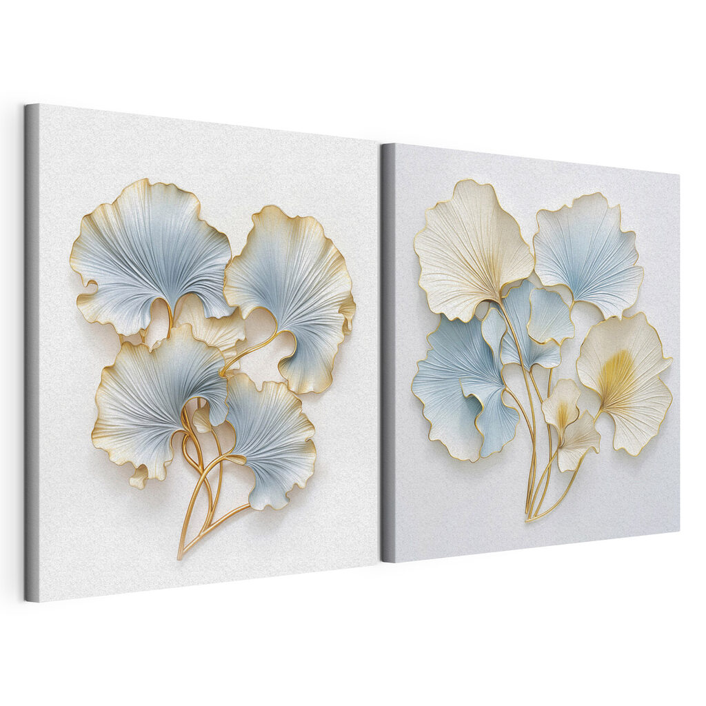 Delicate leaves in soothing colors