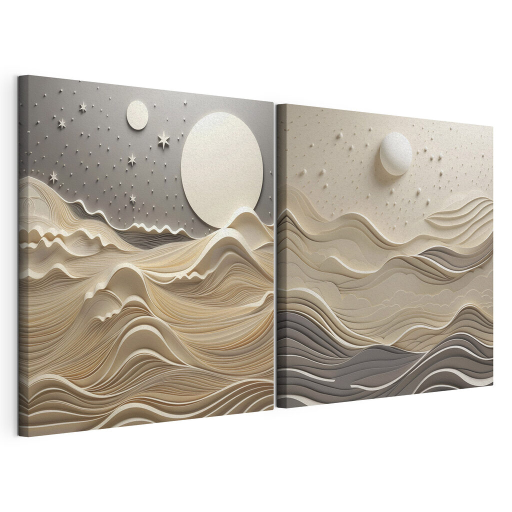 Two images of a landscape