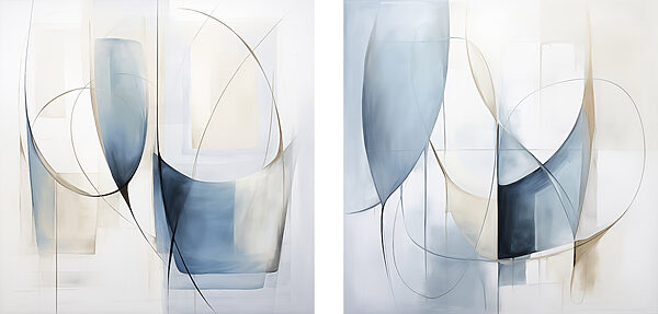 Couple of paintings of different shapes