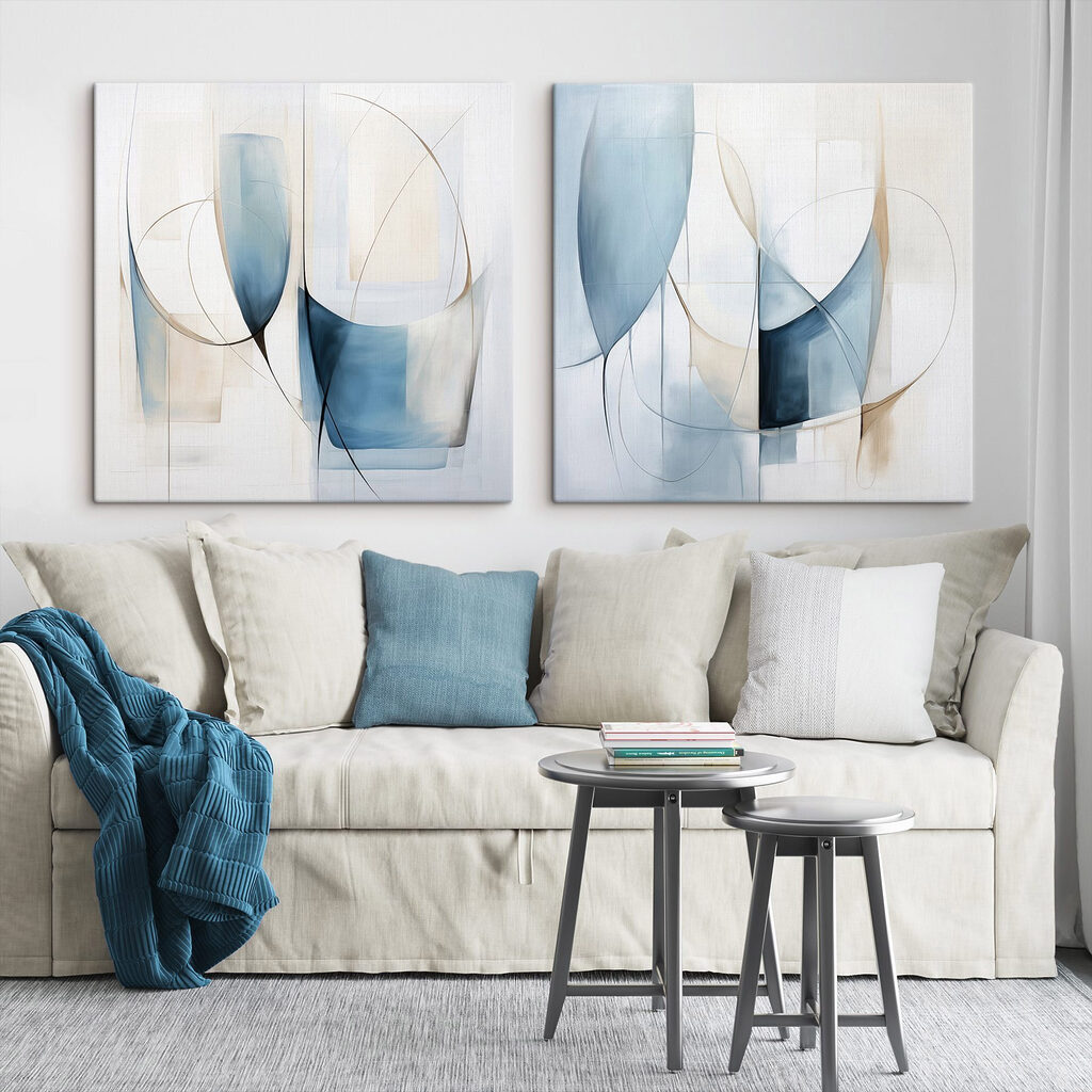 Couple of paintings of different shapes