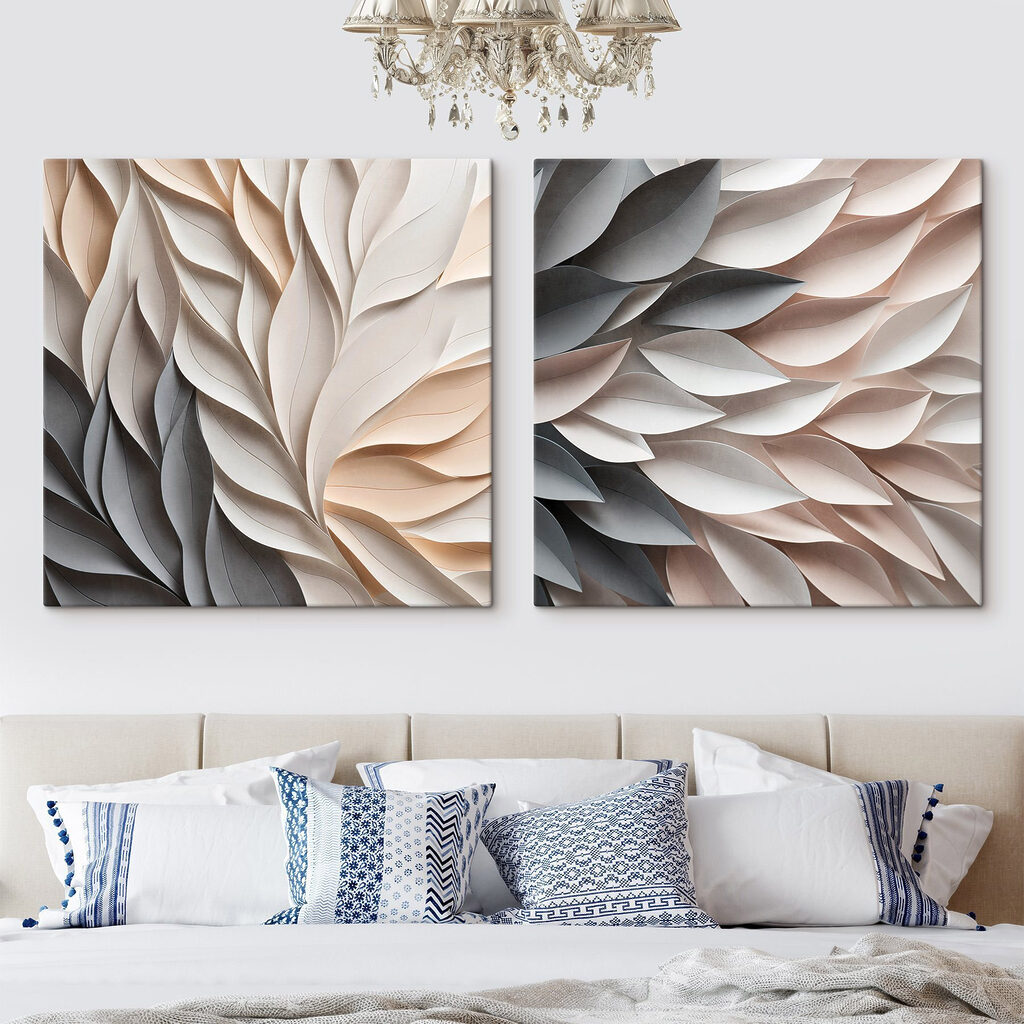 Flowing shapes in soft hues