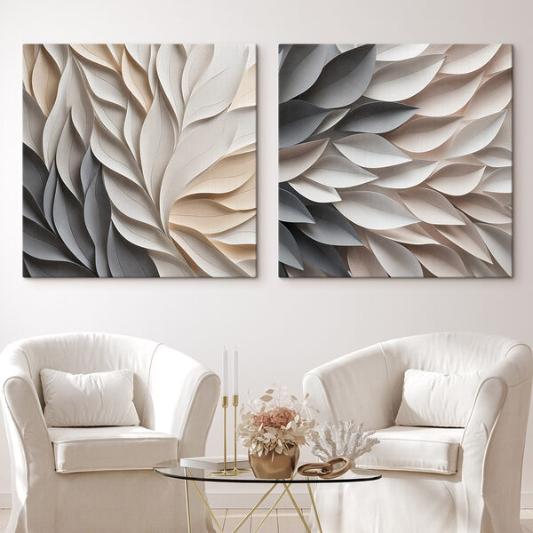 Flowing shapes in soft hues