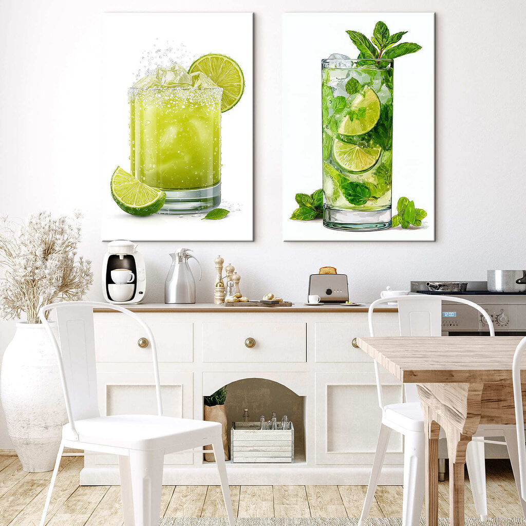 Refreshing summer cocktails in vibrant colors