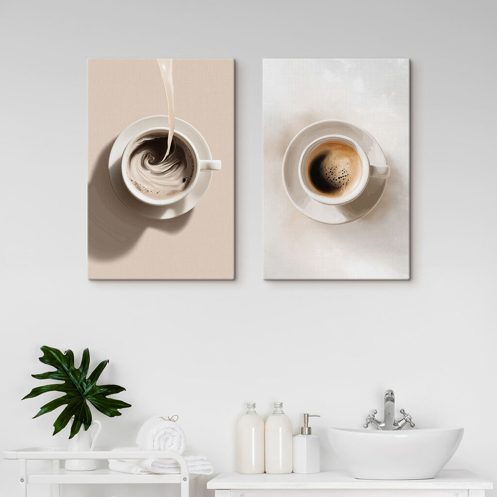 Swirls of coffee in a cup