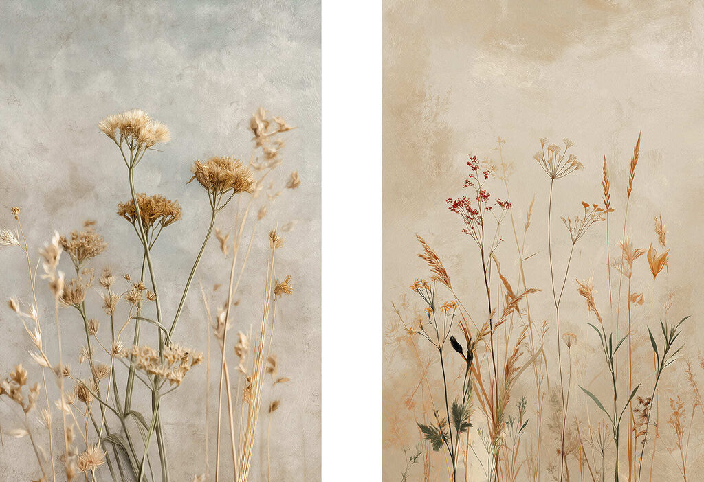 Delicate blooms in soft tones